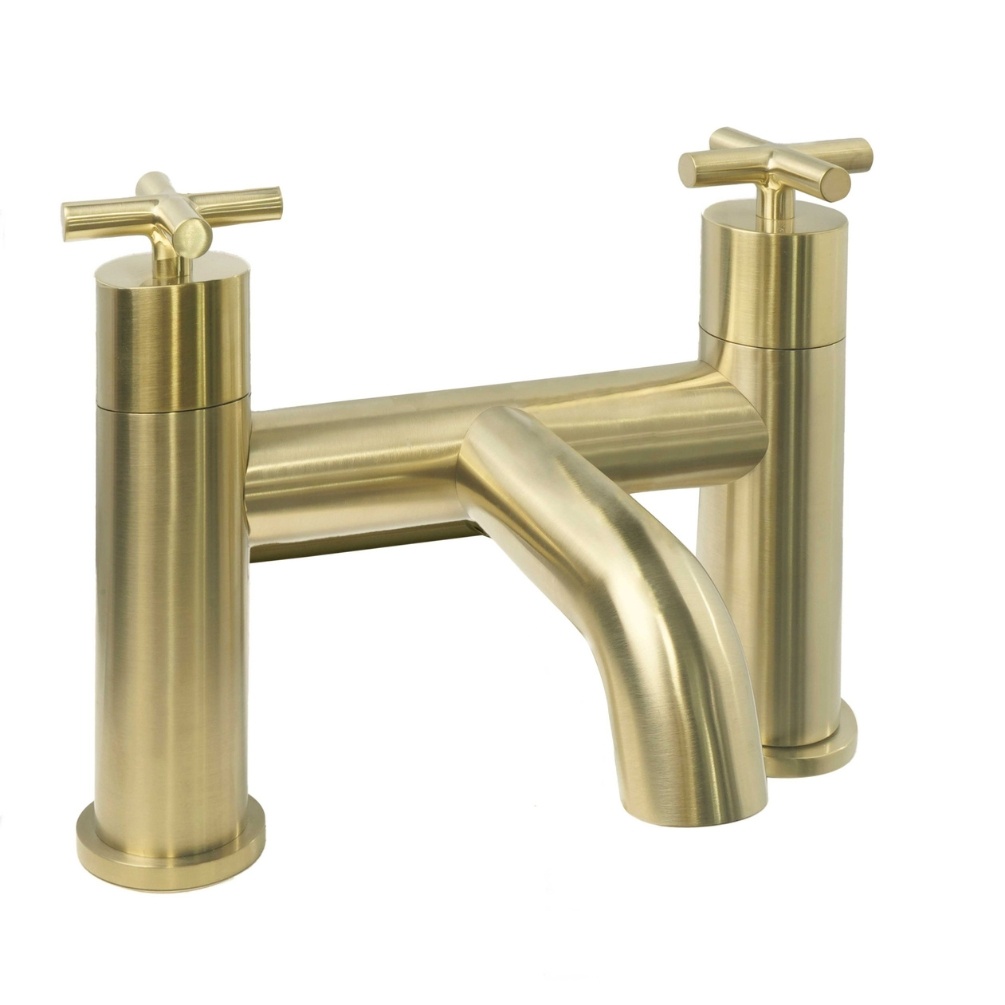 JTP Solex Brushed Brass Bath Filler Cut Out